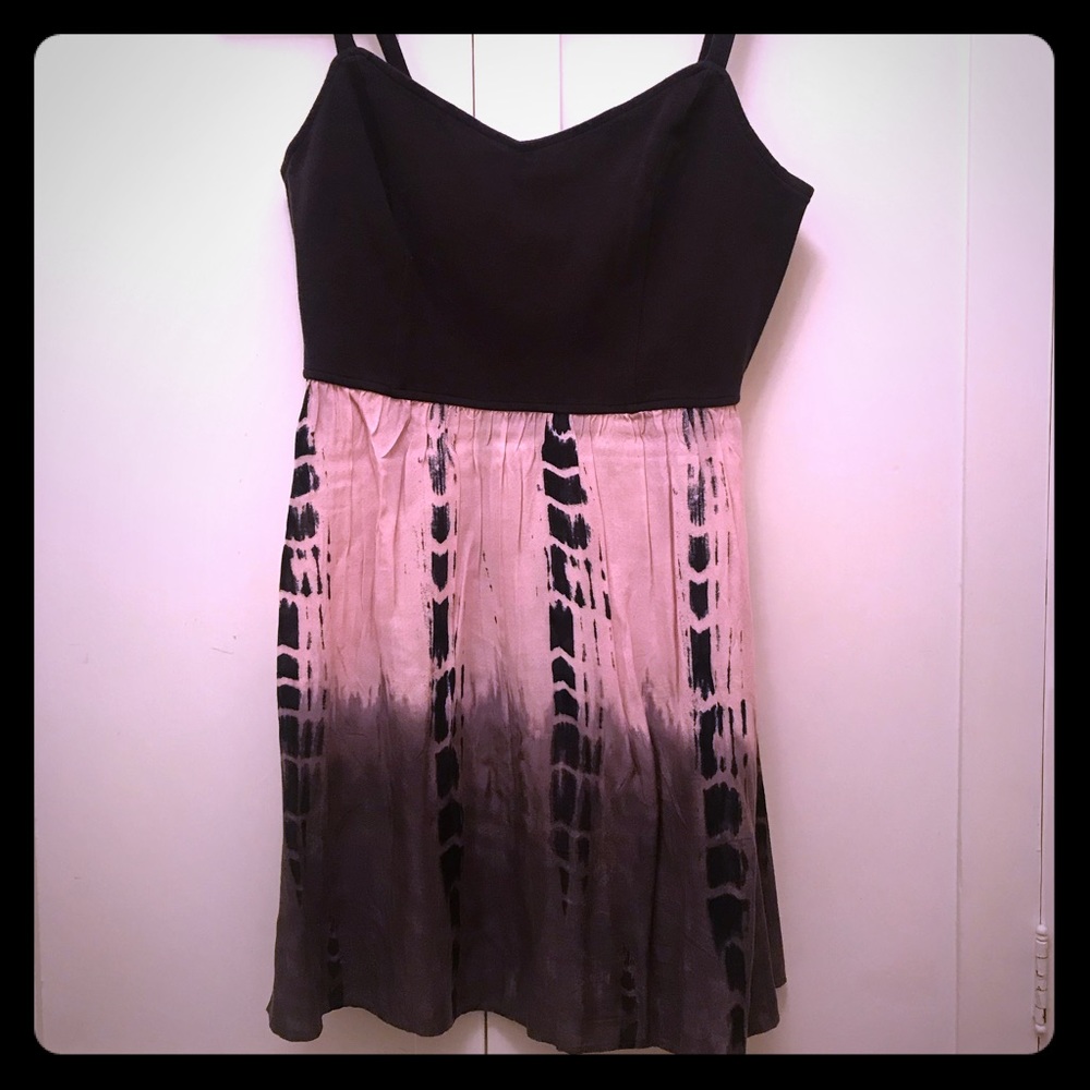 Black Pink and Grey babydoll dress medium AEO